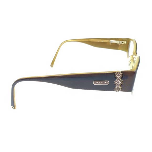 Coach Ileana 2017 Brown Tortoise Rectangular Eyeglasses Frames 47-16 135 Daisies - Picture 4 of 12